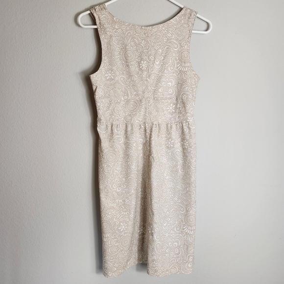 Athleta Womens Nearly Knotical Beige Paisley Floral Sleeveless Dress-Size 2 - Picture 8 of 9